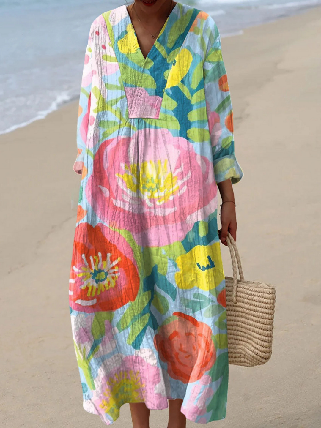 Watercolor Flowers Art Print Dress