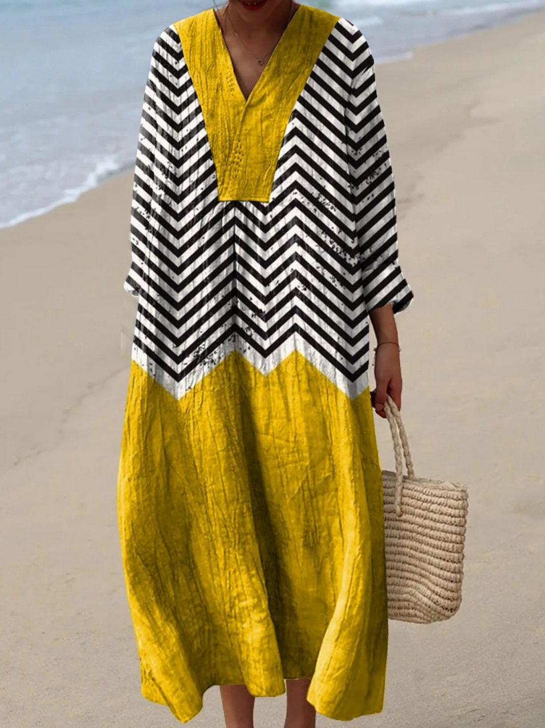 Irregular Geometric Art Print Dress