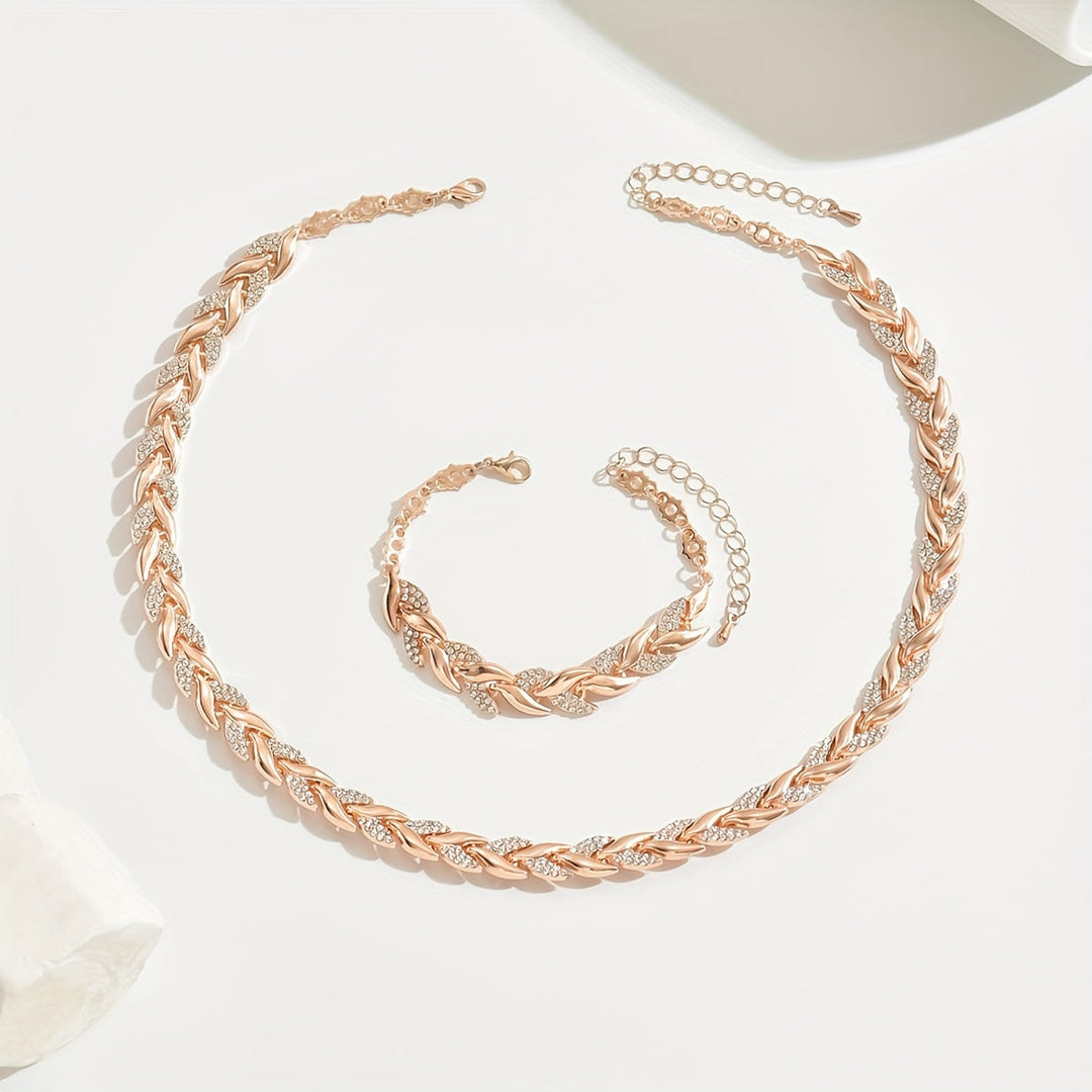 ELEGANT RHINESTONE FISH TAIL SET