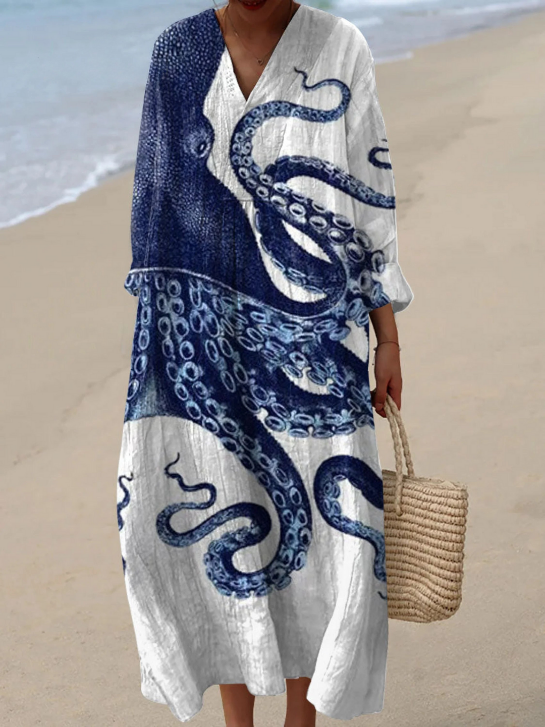 Octopus Art Print Casual Dress